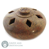Carved Stone Dish with Lid (Clearance) Diamonds
