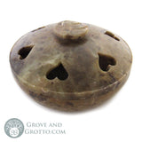 Carved Stone Dish with Lid (Clearance) Hearts