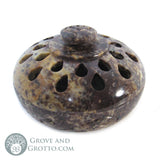Carved Stone Dish with Lid (Clearance)