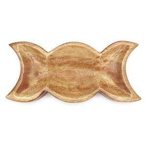 Triple Moon Teak Wood Bowl (9 Inches)