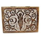 Carved Wooden Goddess Box (Velvet Lined)