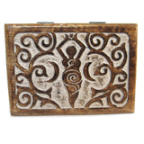 Carved Wooden Goddess Box (Unlined)