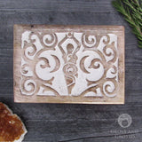 Carved Wooden Goddess Box (Unlined)