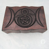 Moon and Serpent Pentagram Chest