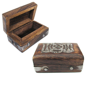 Mini Trinket Box with Metal Trim (Celtic Knot)