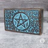 Blue Pentagram Wood Box