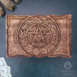 Pentagram Carved Wooden Box