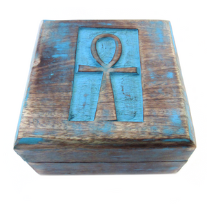Ankh Painted Wood Box