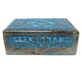 Blue Pentagram Wood Box