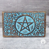 Blue Pentagram Wood Box