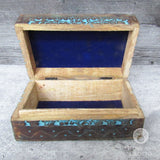 Blue Triquetra Wood Box