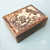 Carved Wooden Dragonfly Box