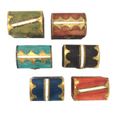 Colored Wood Mini Chests (Set of 6)