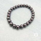Hematite Round Bead Bracelet (8mm)
