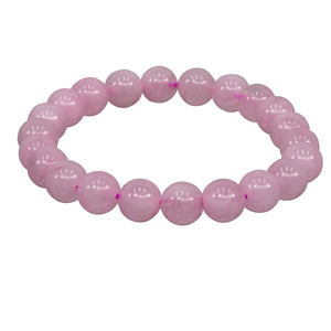 Rose Quartz Round Bead Bracelet (8mm)