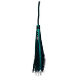 Witch's Broom with Celtic Knot Charm (Black and Green)