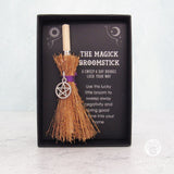 Mini Magick Broomstick with Pentagram Charm