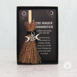 Mini Magick Broomstick with Triple Moon Charm