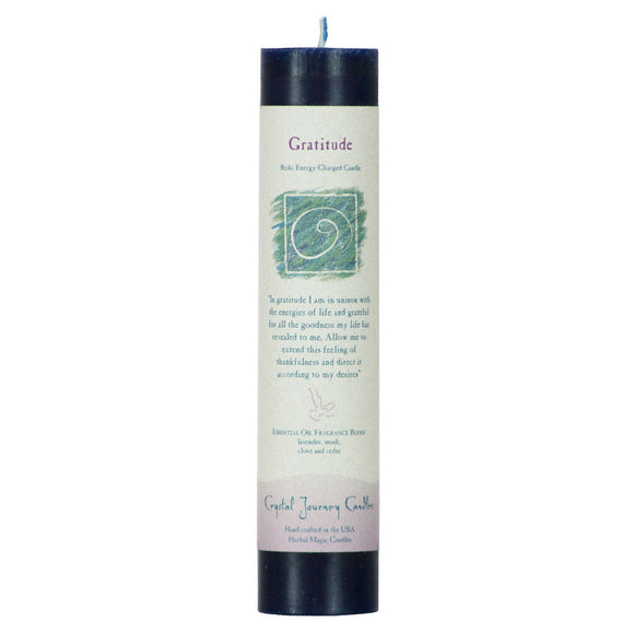 Crystal Journey Herbal Magic Candle - Gratitude