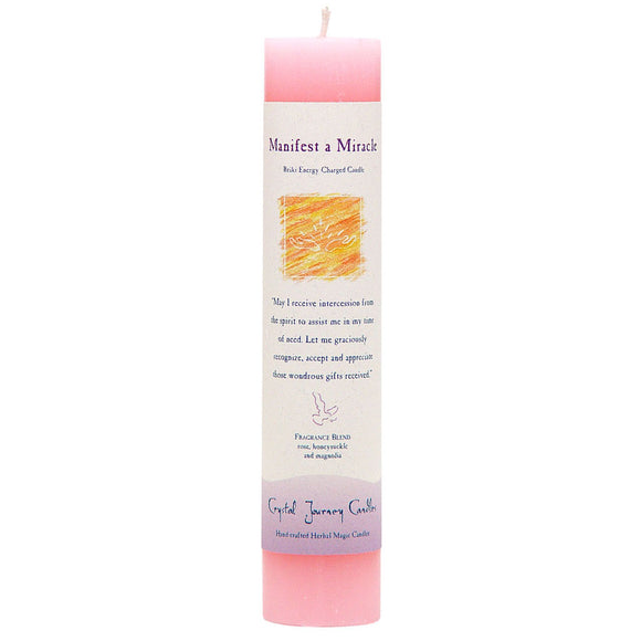 Crystal Journey Herbal Magic Candle - Manifest a Miracle