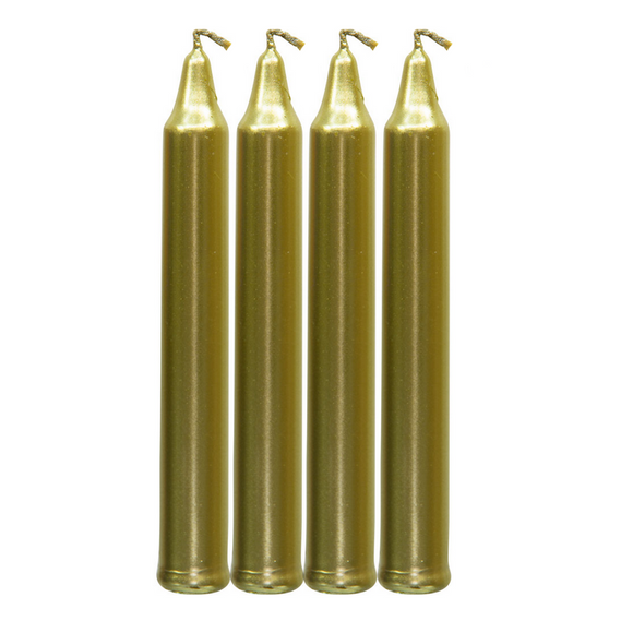 Gold Mini Spell Candles (Pack of 4)