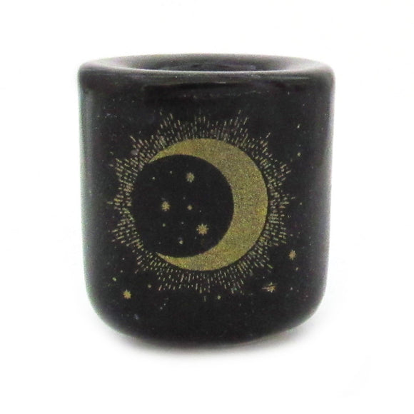 Moon and Stars Ceramic Chime Candle Holder