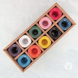 Set of 10 Ceramic Chime Candle Holders (Assorted Colors)