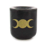 Triple Moon Ceramic Chime Candle Holder