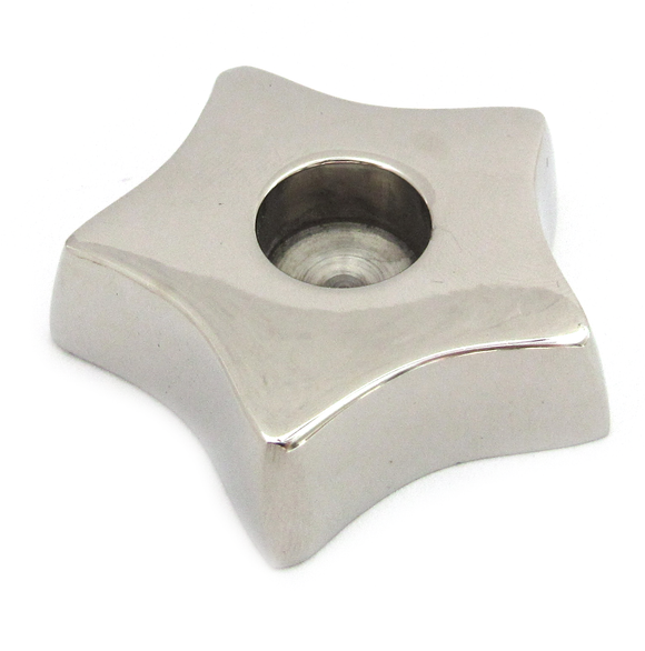 Five-Pointed Star Mini Candle Holder (Silver)