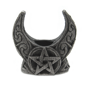 Pewter Mini Crescent Moon Candle Holder