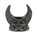 Pewter Mini Crescent Moon Candle Holder