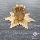 Gold Star Household Candle Holder