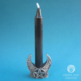 Pewter Mini Crescent Moon Candle Holder