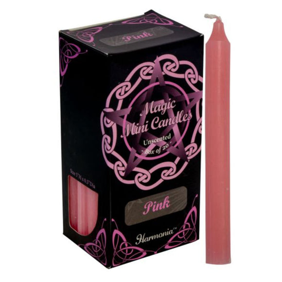 Pink Mini Candles (Box of 20)