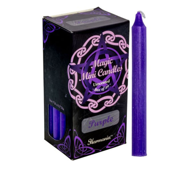 Purple Mini Candles (Box of 20)