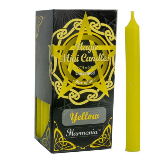 Yellow Mini Candles (Box of 20)