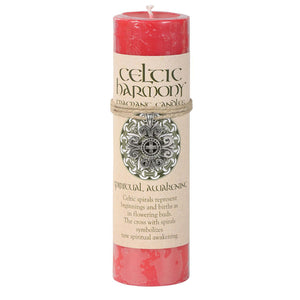 Celtic Harmony Pillar Candle with Pewter Pendant (Spiritual Awakening)