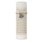 Peace Pillar Candle with Pewter Pendant