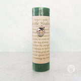 Gentle Healing Pillar Candle with Pewter Pendant