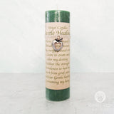 Gentle Healing Pillar Candle with Pewter Pendant