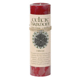 Celtic Harmony Pillar Candle with Pewter Pendant (Virtue)