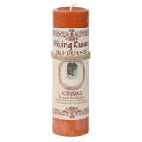 Viking Rune Pillar Candle with Eihwaz (Self-Defense) Pendant