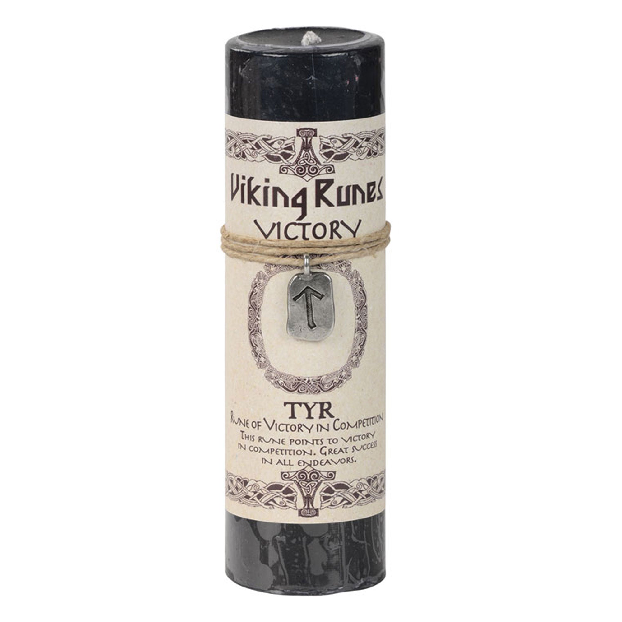 Viking Rune Pillar Candle with Tyr (Victory) Pendant – Grove and Grotto