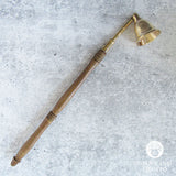 Vintage Style Brass and Wood Candle Snuffer