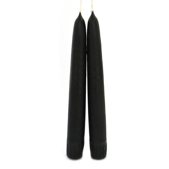 Old-Fashioned Taper Candle Pair (Black)