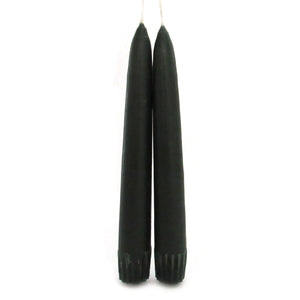 Old-Fashioned Taper Candle Pair (Dark Green)