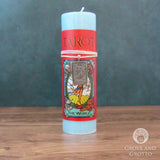 The World Tarot Pillar Candle with Pewter Pendant