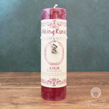 Viking Rune Pillar Candle with Khor (Justice) Pendant
