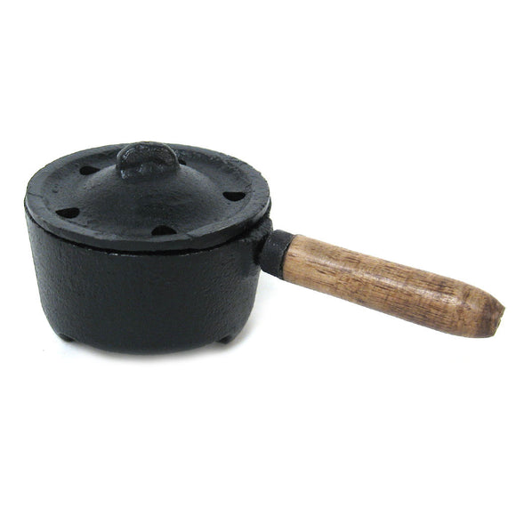 Mini Cauldron with Wood Handle