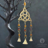 Brass Triquetra Chime with Beads